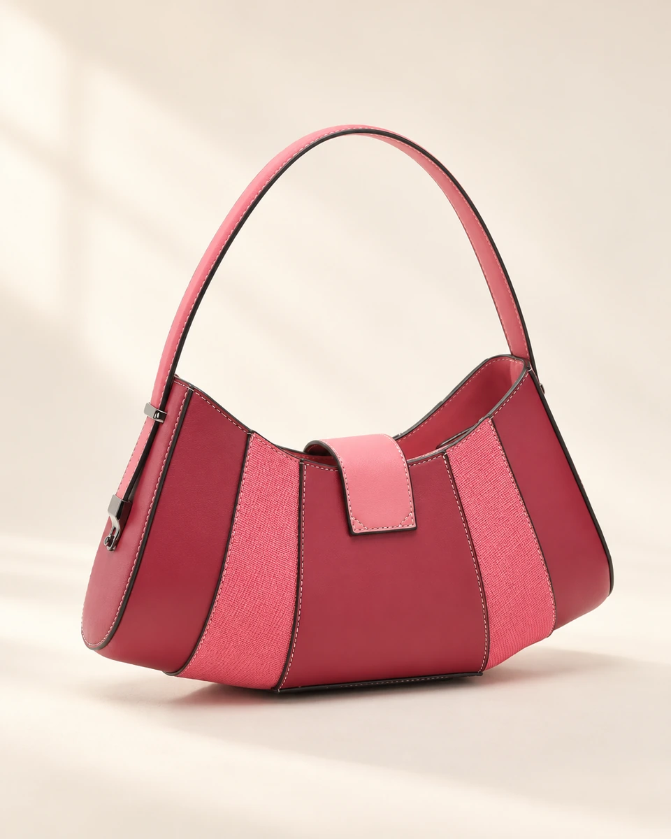 SU QUEENA 2750-1 rose panelled bag rear view