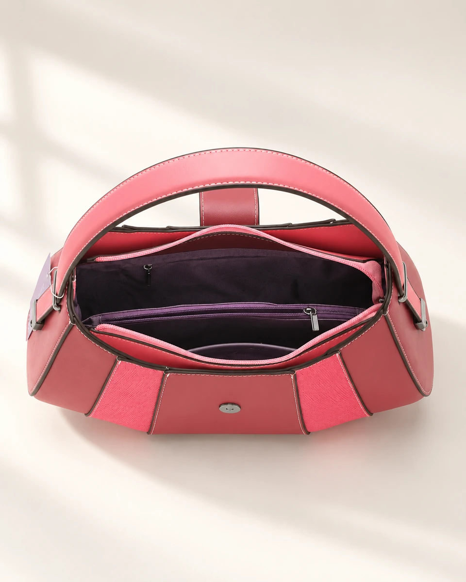 SU QUEENA 2750-1 open rose bag with dark lining and zipped divider