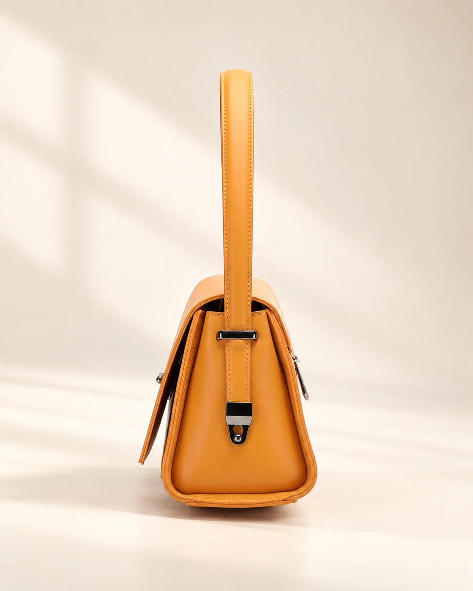 SU QUEENA 2966 orange shoulder bag side profile