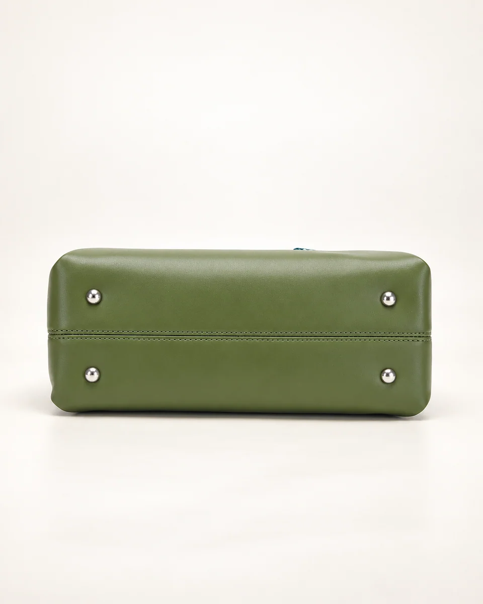 SU QUEENA 3177 olive bag base with four metal feet