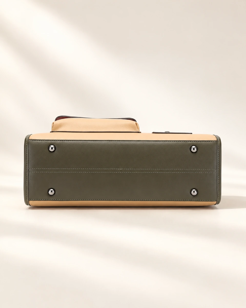 SU QUEENA 3184 olive bag base with four metal feet