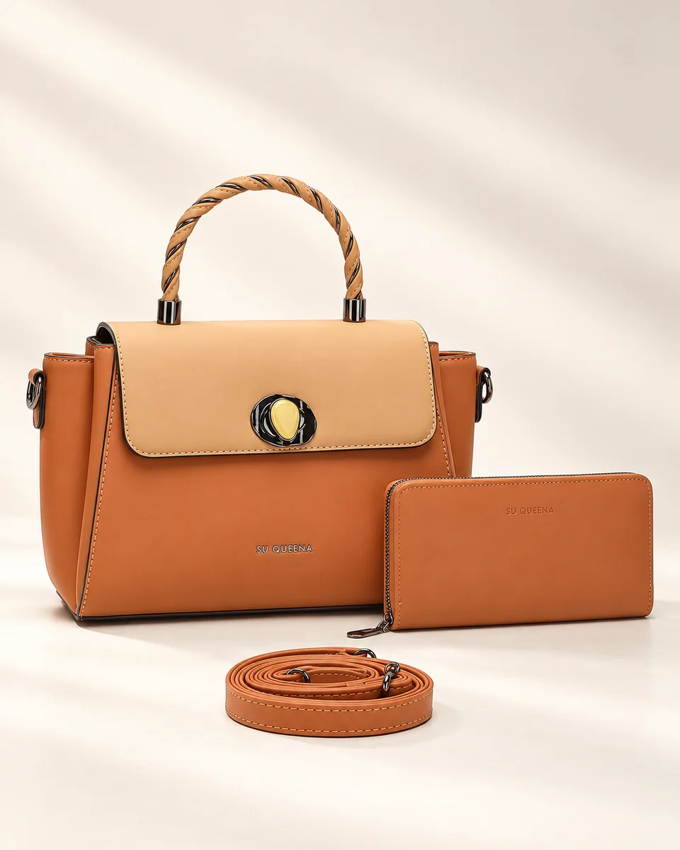 3234 contrast top-handle bag