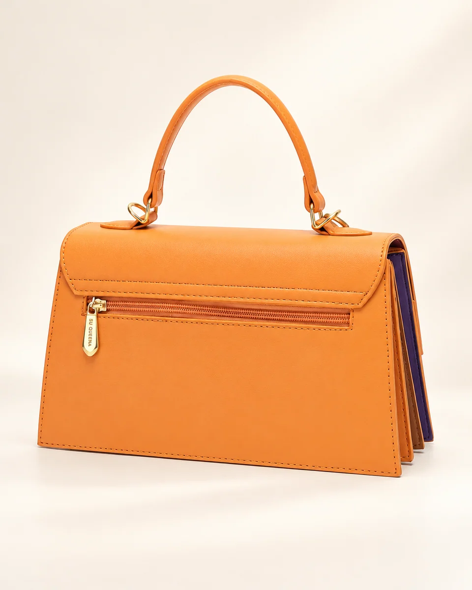 SU QUEENA 3244 orange bag rear zip pocket view